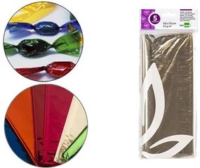 Papel Celofane 50x70 cm 22gr Bolsa de 5 Folhas Transparente