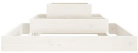 Vaso/floreira 80x80x27 cm pinho maciço branco