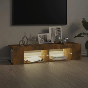 Móvel de TV Rutti com Luzes LED de 135 cm - Madeira Rústica - Design M