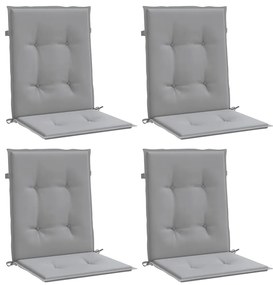 Almofadões lombares p/ cadeiras de jardim 4pcs oxford cinza
