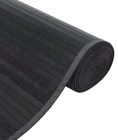 Tapete retangular 60x100 cm bambu cinzento