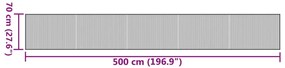 Tapete retangular 70x500 cm bambu cor natural clara