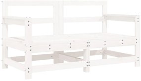 Cadeiras de jardim c/ almofadões 2 pcs pinho maciço branco
