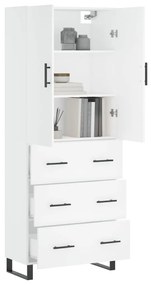 Armário alto 69,5x34x180 cm derivados de madeira branco