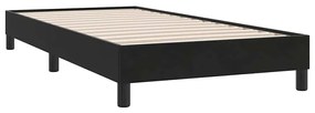 Box Cama de primavera sem Colchão Preto 80x210 cm Veludo