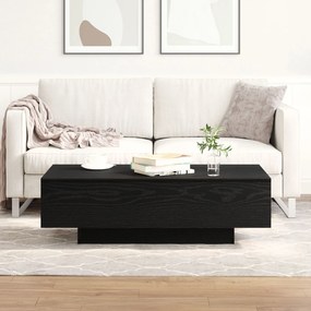 Mesa de Centro vidaXL Preto Carvalho 100x30x36,5 cm Madeira Engenharia
