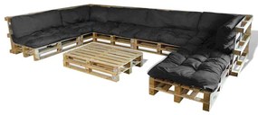 vidaXL Almofadas para Sofá de Palete 13 pcs em Tecido Cinza