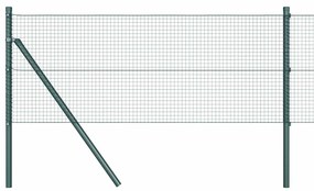 Cerca de Arame Soldado com 13 Postes Verde 0.4x25 m Aço