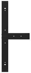Pés de mesa de jantar em forma de T, 2 peças, preto, 90x35x(72-73) cm,