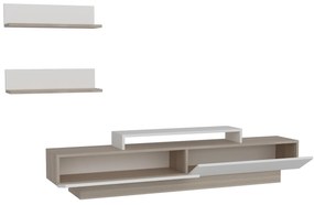 Móvel de TV Lusi – Branco e Córdoba – 180x31x40 cm + 2 Prateleiras de