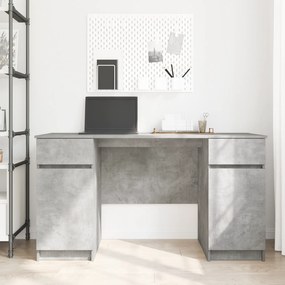 Escrivaninha vidaXL Cinza Concreto 140x49x76 cm Madeira Composta