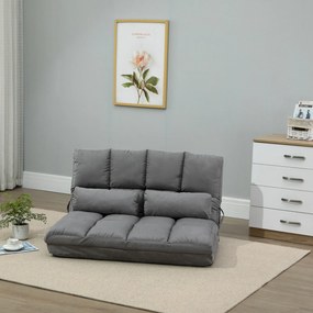 Sofá de 2 lugares, transformável em cama, poltrona dobrável, encosto ajustável, inclui 2 almofadas em poliéster com acabamento em camurça, para sala d