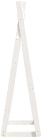 Suporte para roupas 100x45x150 cm madeira pinho maciça branco