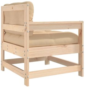 Cadeiras de jardim c/ almofadões 2 pcs pinho maciço