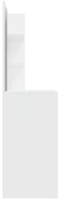 Toucador com espelho 74,5x40x141 cm branco brilhante