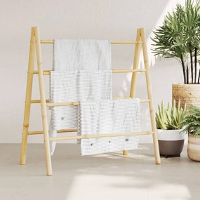 vidaXL Toalheiro de escada duplo com 4 degraus 90x50x100 cm bambu