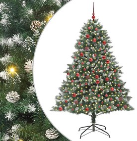 vidaXL Árvore de Natal Artificial Verde 180 cm PVC, Plástico e Aço