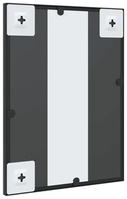 Espelho de parede retangular 30x40 cm ferro preto