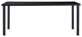 9 pcs conjunto de jantar couro artificial castanho