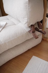Sofá-Cama Fold 1 Lugar – Creme – 80x70x60 cm