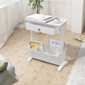242440 vidaXL Armário revistas Melrose branco