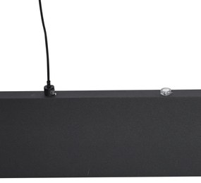 Candeeiro suspenso moderno preto com LED e regulação de 3 níveis - Straight Moderno