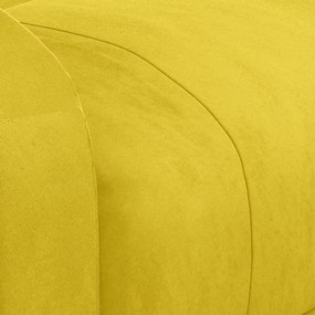 Poltrona de massagens veludo amarelo
