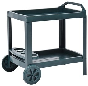 vidaXL Carrinho p/ bebidas 69x53x72 cm plástico verde