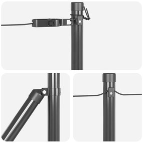Postes de cerca vidaXL 26 pcs Cinza Ø32 mm 80 cm Aço Galvanizado