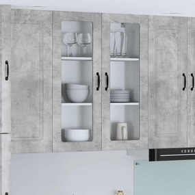 vidaXL Armário de cozinha suspenso com porta Cinzento 80 x 31 x 100 cm