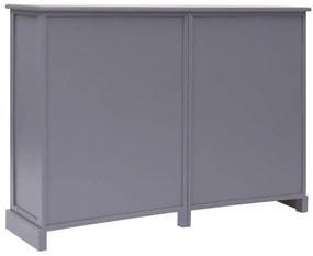 Aparador com 10 gavetas 113x30x79 cm madeira cinzento