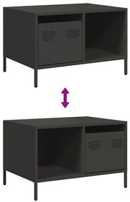 Mesa de centro 68,5x50x43,5 cm aço laminado a frio preto