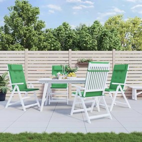 vidaXL Almofadões p/ cadeira encosto alto 4 pcs tecido oxford verde