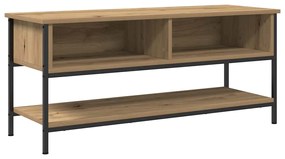 Estante de TV vidaXL Carvalho Artisan 100x35x45 cm Madeira e Aço