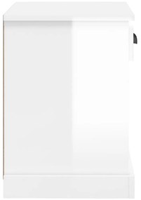 Mesa de cabeceira 43x36x50 cm branco brilhante