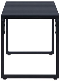 Banco jardim 120,5 cm placa de PS preto