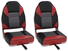 vidaXL Assentos de barco dobráveis com encosto alto 2 pcs 39x43x58 cm