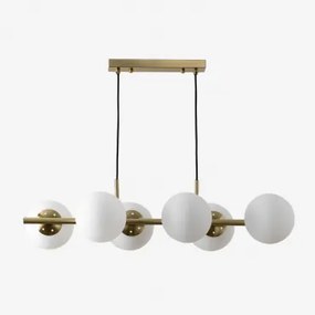 Lâmpada De Teto Suspensa Em Ferro E Bolas De Cristal Uvol ↔︎ 80 Cm - Sklum