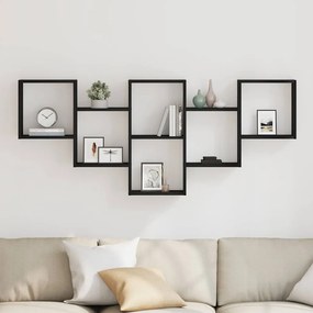 Prateleira de parede 159x18x66 cm deriv. madeira carvalho preto