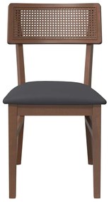 Cadeiras de jantar com almofadões 2 pcs madeira maciça castanho