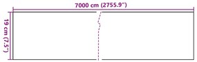Painel de privacidade para jardim 70x0,19 m PVC creme