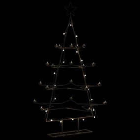 vidaXL Árvore de Natal para decoração 140 cm metal preto