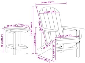 Conjunto de Lounge para Jardim de 3 Peças Preto HDPE