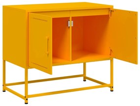 Móvel de TV 68,5x39x60,5 cm aço amarelo mostarda