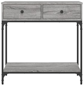 Mesa consola 75x34,5x75 cm derivados de madeira cinzento sonoma