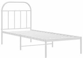 Estrutura de cama sem colchão com cabeceira 75x190 cm branco