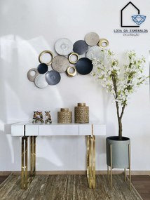 Peça de Parede | Metal | Dourados | 134x68CM
