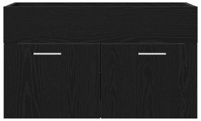 Gabinete de Pia de Banheiro vidaXL Carvalhos Pretos 90x38,5x46 cm Made