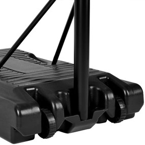 Cesto de basquetebol com rodas e altura ajustável 205-305 cm Preto + Vermelho + Cinzento