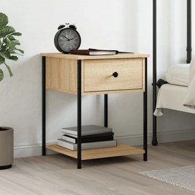 vidaXL Mesa de cabeceira 44x45x58 cm derivados madeira carvalho sonoma